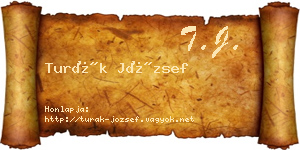 Turák József névjegykártya